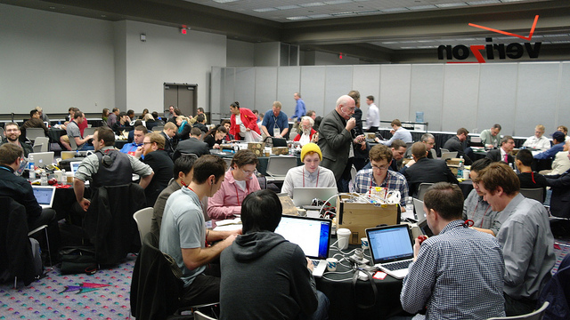 Sala de prensa del CES 2012 en Las Vegas