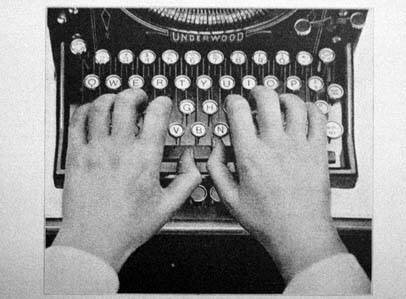 Teclado de la máquina de escribir Underwood.