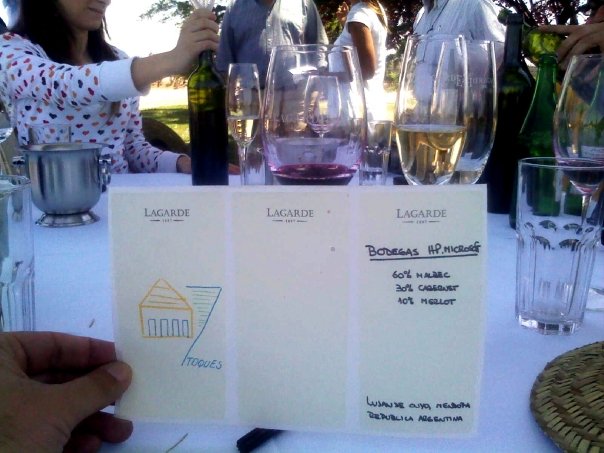 Competencia de vinos en La Jacintana, bodegas Lagarde, Luján de Cuyo, Argentina. Vino