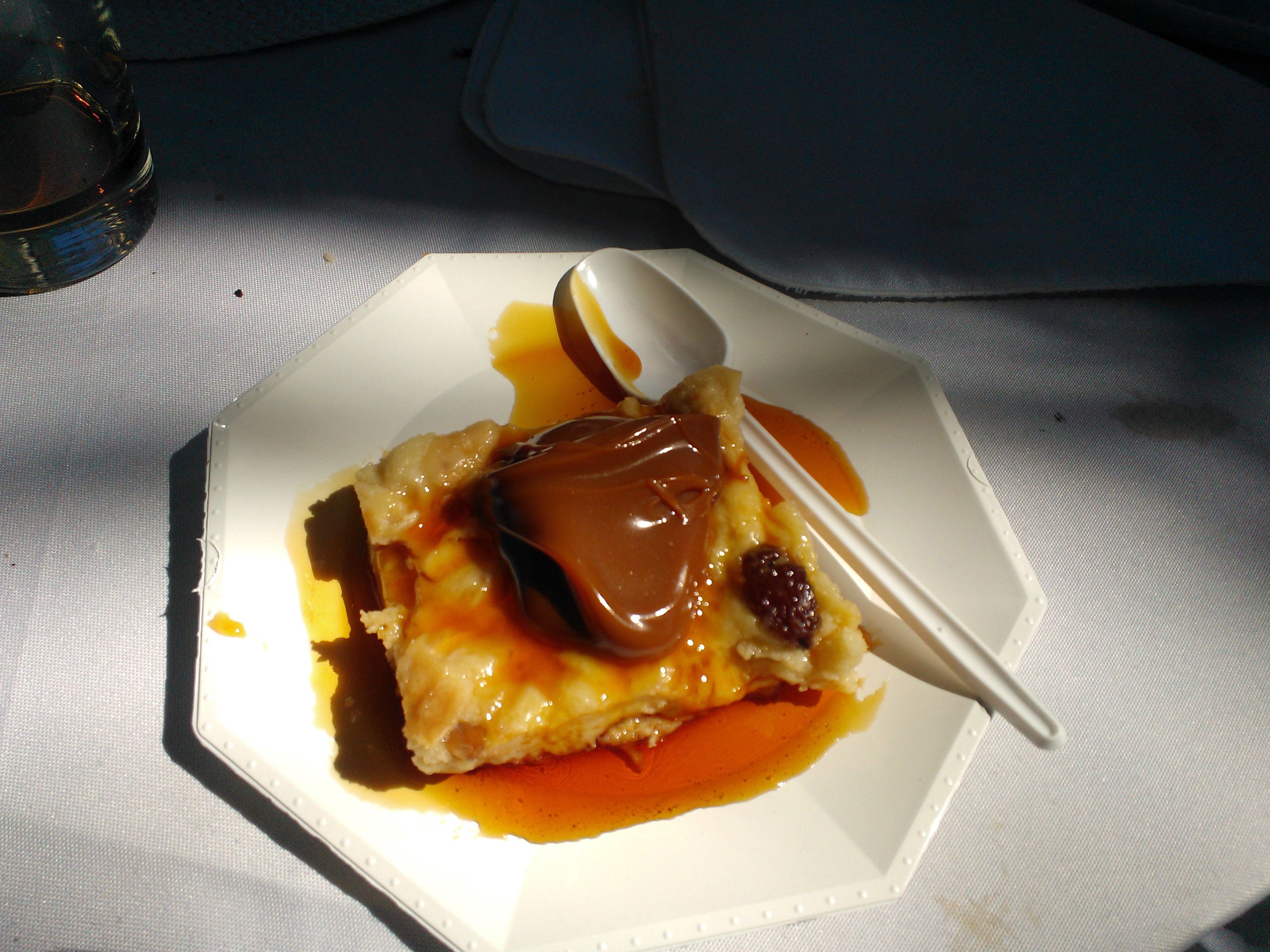 Budín de pan con dulce de leche, en el día de campo 2012.