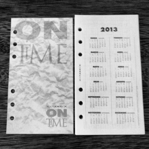 On Time Agenda personal 2013.