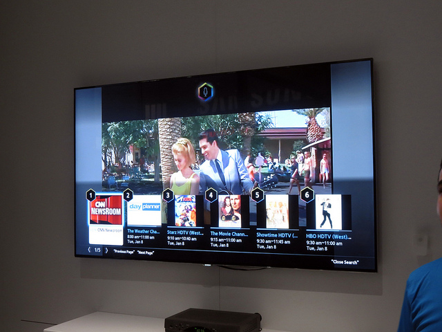 Televisor Samsung Smart TV F8000 en el CES 2013.