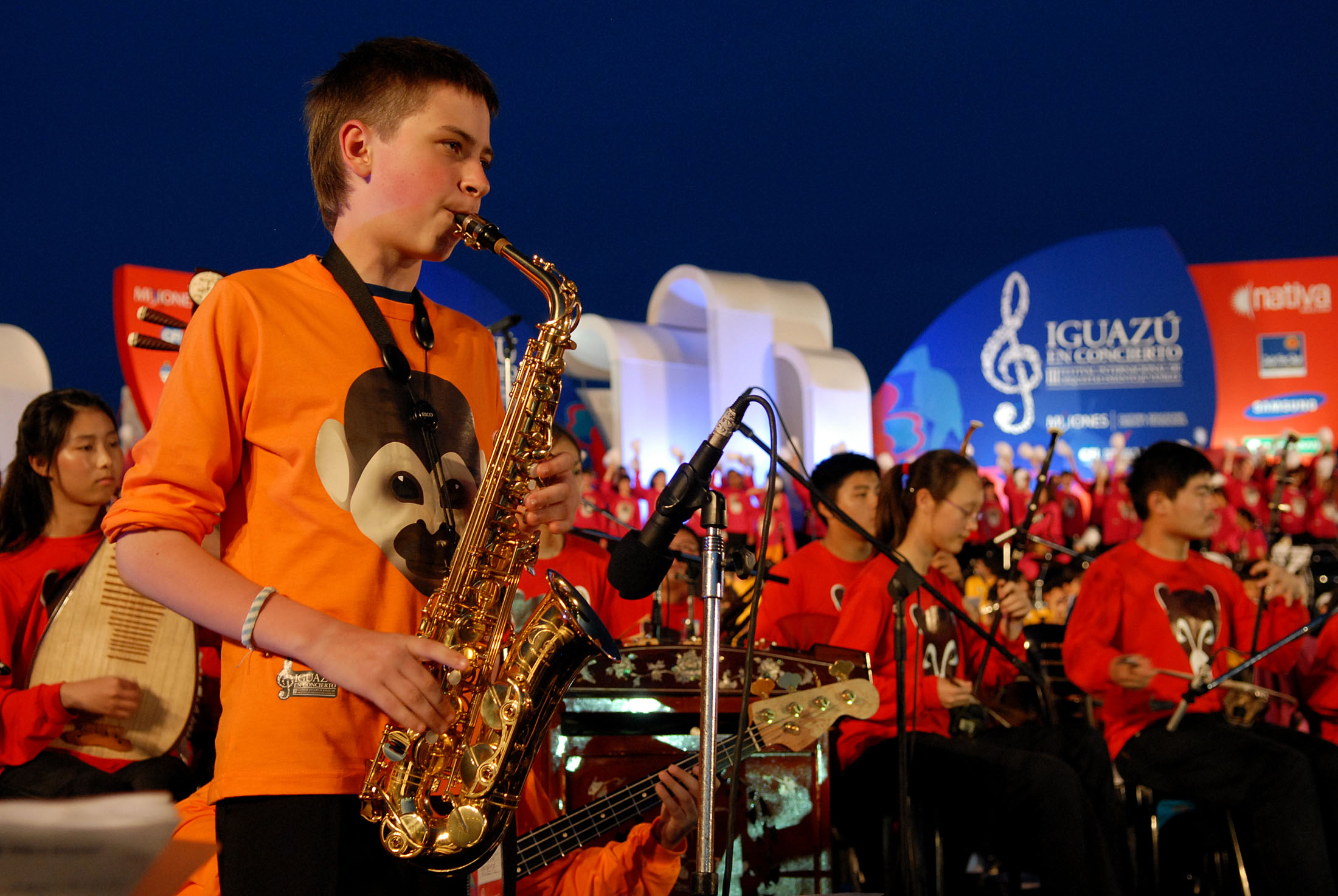 Orquestas infanto juveniles en Iguazú en concierto 2012.