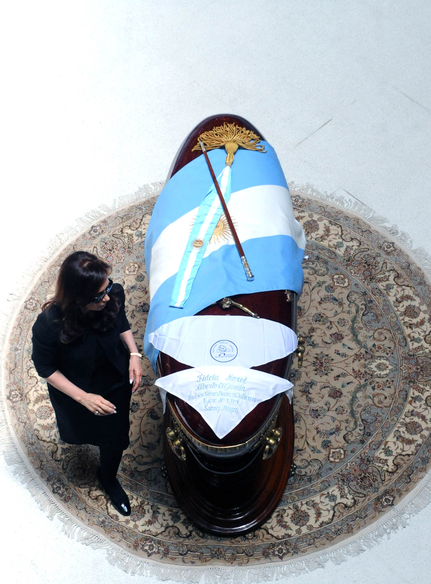 Cristina Fernández de Kirchner en las exequias de Néstor Kirchner en Casa Rosada, 28 de octubre de 2010. Fuente: Presidencia de la Nación.