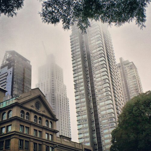Niebla en Puerto Madero
