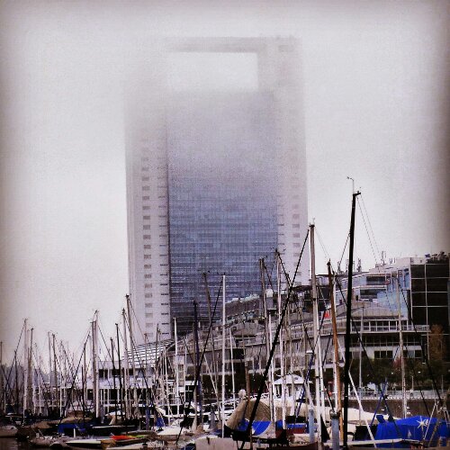 Niebla en Puerto Madero