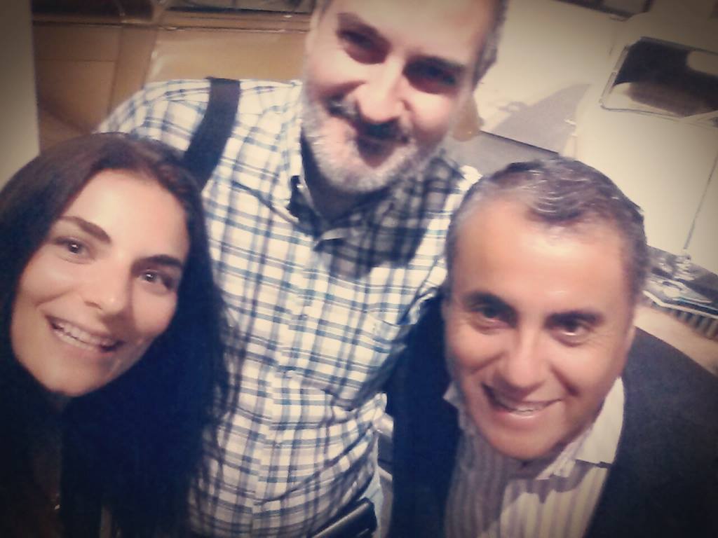 Con Sabrina Díaz Rato y Arturo Catalán. Octubre, Málaga, España. Foto de Sabrina Díaz Rato.