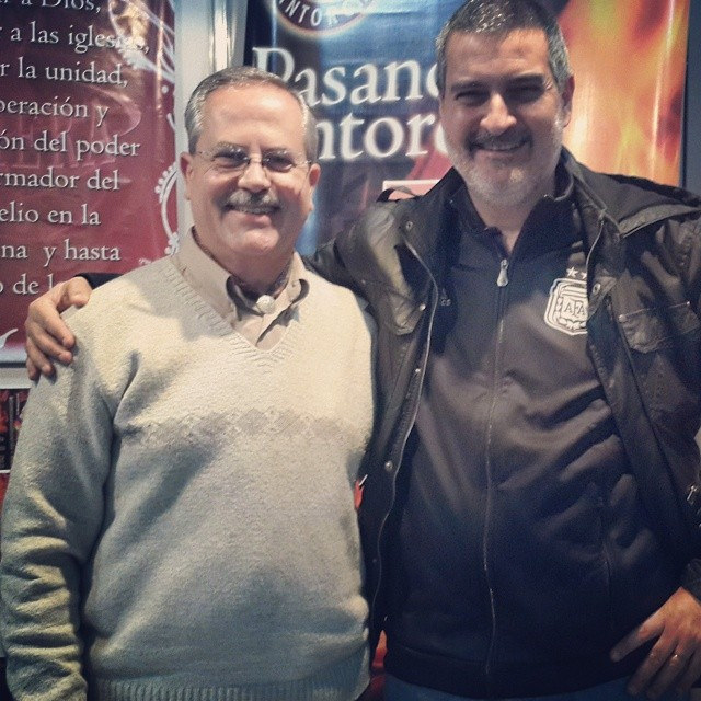 Con Ruben Lavini. Agosto, Buenos Aires.