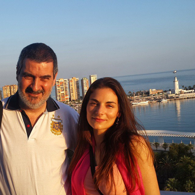 Con Sabrina Díaz Rato. Octubre, Málaga, España.