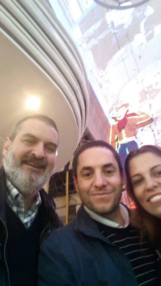 Con Leonardo Barbieri y Carla Quiroga. Mayo, Las Vegas, EEUU.