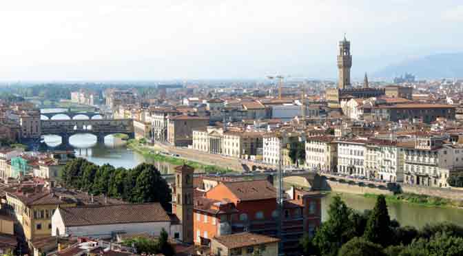 La plaza de Miguel Ángel, el mejor mirador de Florencia