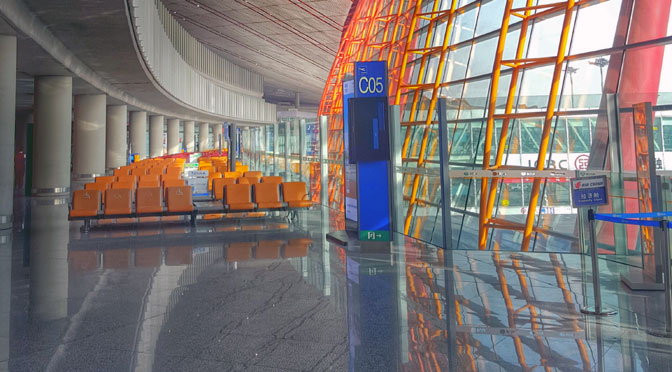 El aeropuerto de Beijing, con una reminiscencia de Buenos Aires