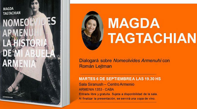 Magda Tagtachian presenta el libro sobre su abuela armenia Armenuhi