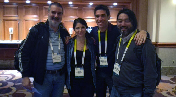 Con Irina Sternik, Sebastián Davidovsky y Guillermo Tomoyose. Las Vegas, EE.UU., enero.