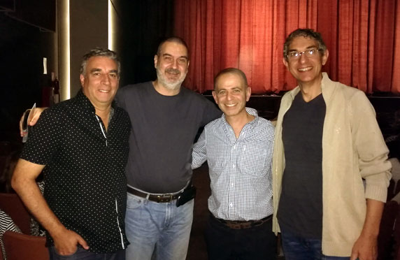 Con Pablo González, Gustavo y Alejandro Bedrossian. Teatro Gran Rivadavia, Buenos Aires, marzo.