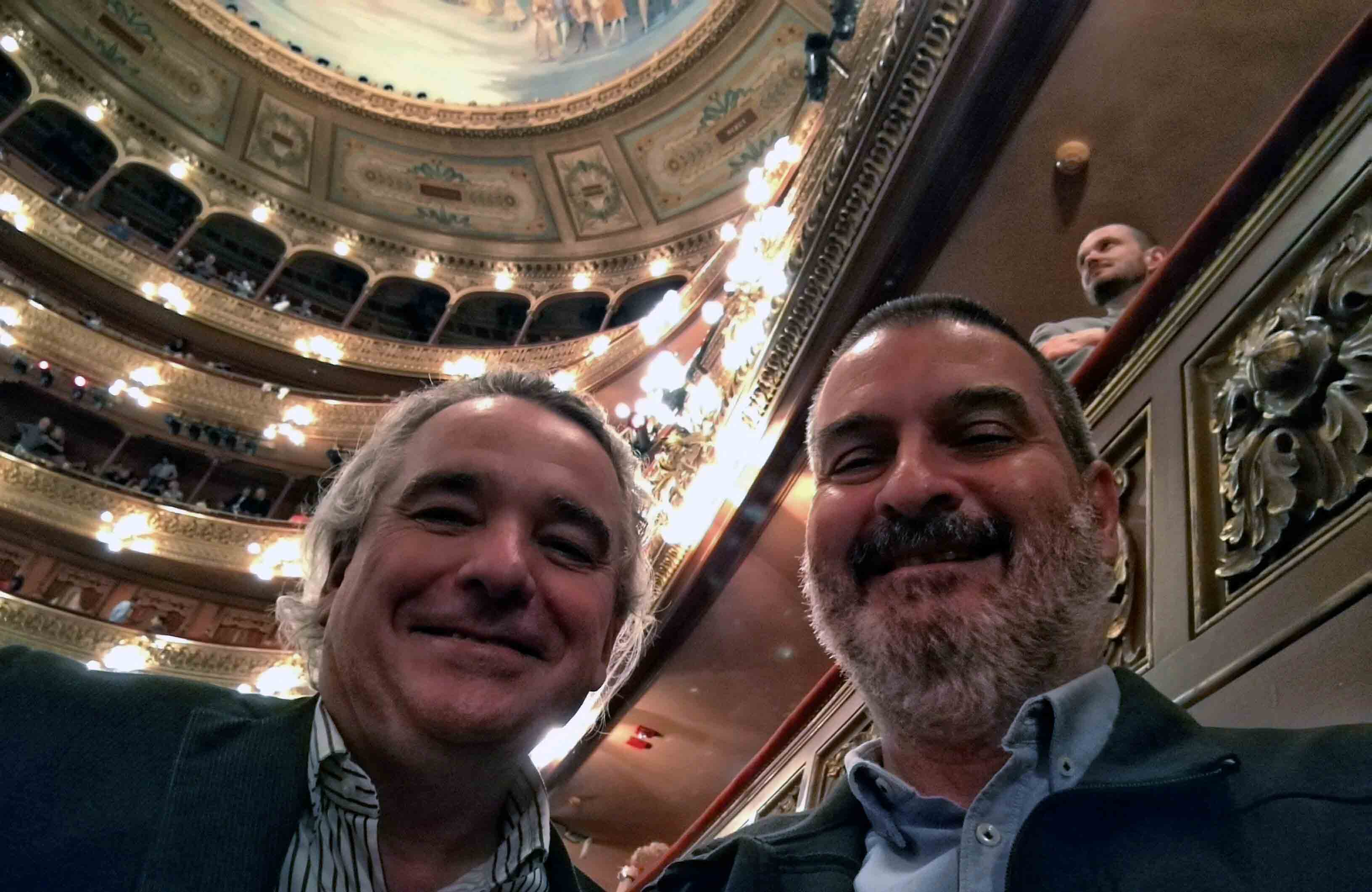 Con Carlos Pallotti. Teatro Colón, Buenos Aires, abril.