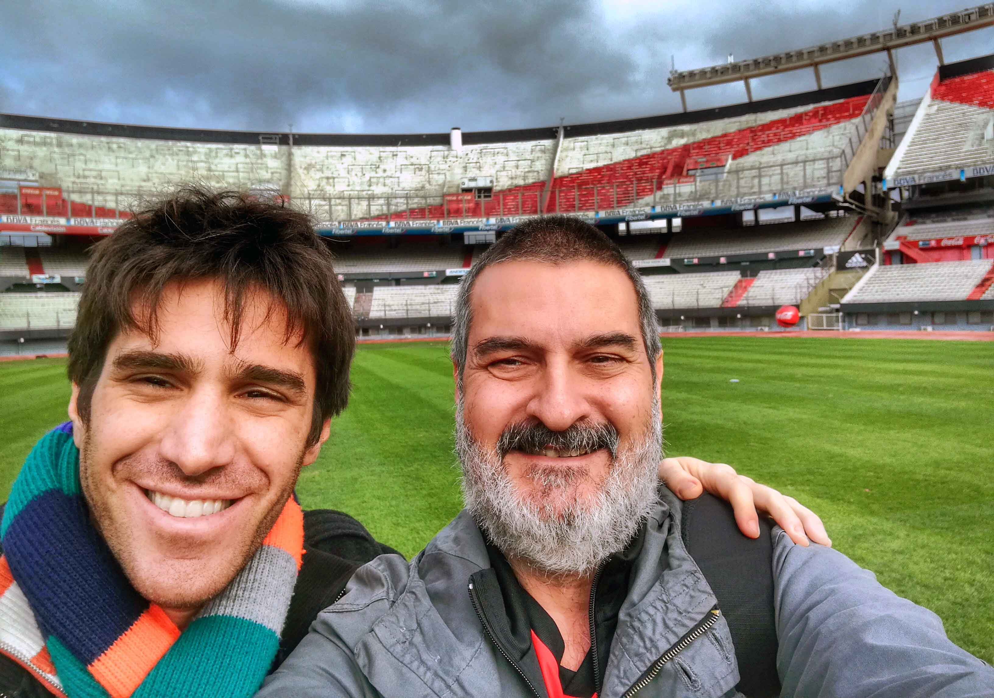 Con Sebastián Davidovsky. #Instameet en el Estadio Monumental, Buenos Aires, junio.