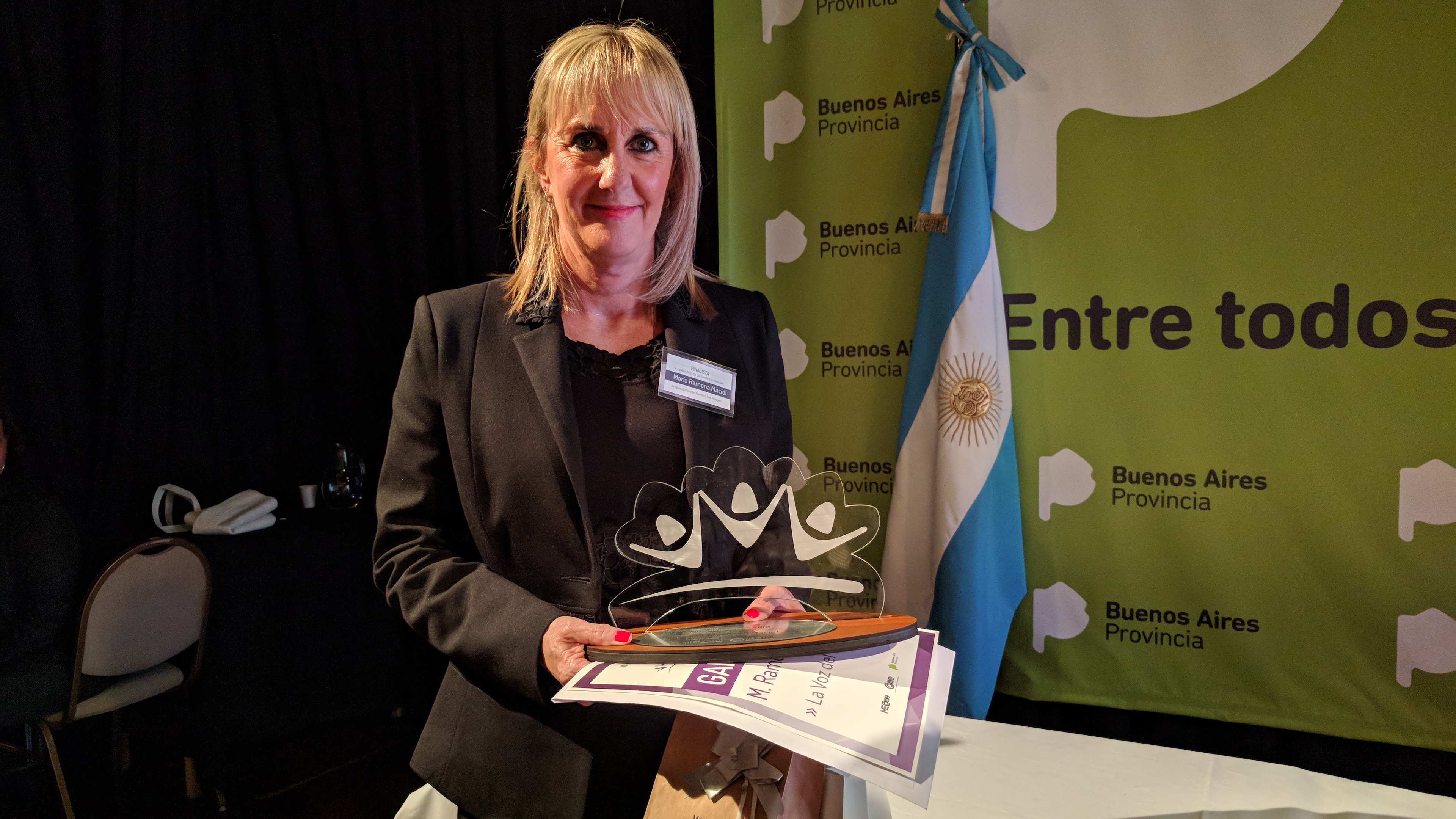 María Ramona Maciel, ganadora del premio a la mujer empresaria bonaerense 2017
