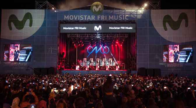 Fiesta multitudinaria de CNCO en el Movistar FRI Music en Mar del Plata