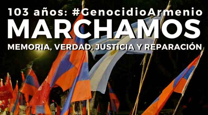Actos y marcha por el 103º aniversario del genocidio armenio en Buenos Aires