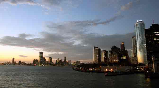 New Jersey y Manhattan desde el ferry a Staten Island