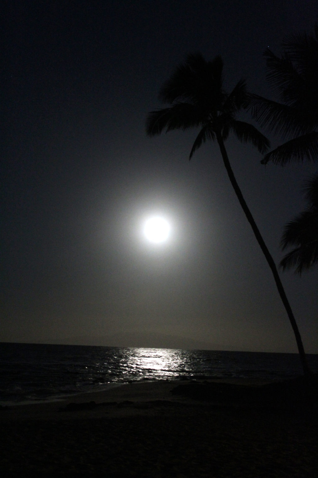 Mi primera Luna y amanecer en Hawái Bahía César