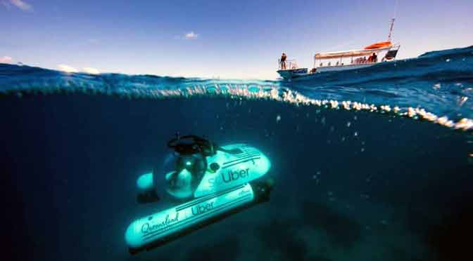 Uber lanza servicio de submarino compartido en Australia