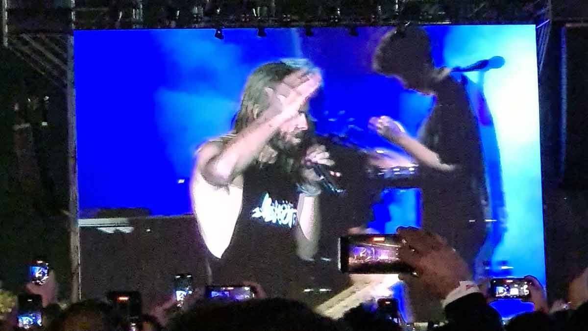 Taylor Hawkins en su último recital en Foo Fighters, el 20 de marzo de 2022, en el Lollapalooza de Buenos Aires.