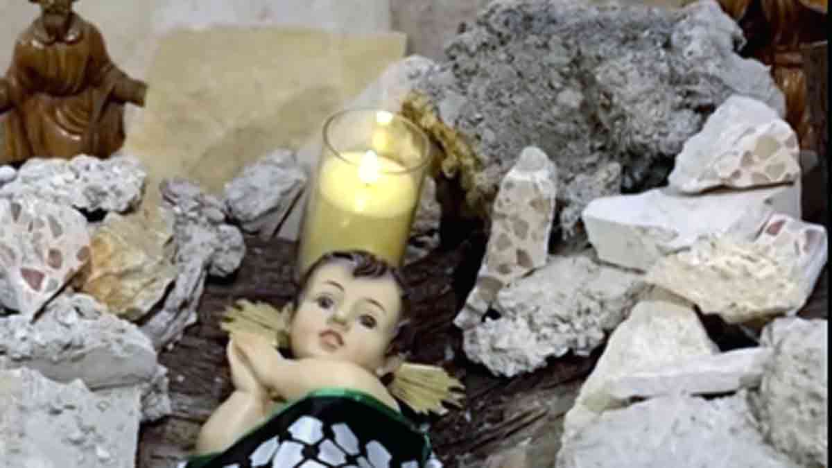 Pesebre de Belén Jesús en Gaza