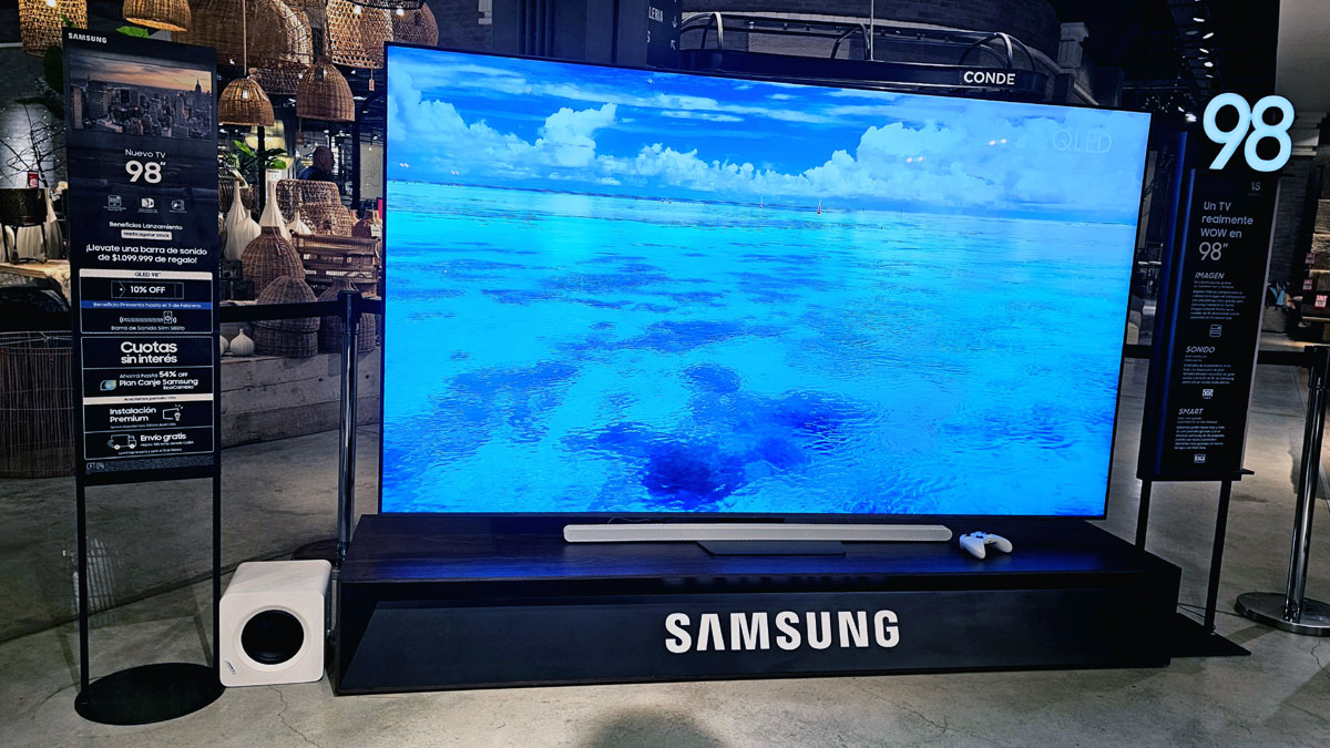 Samsung lanza el televisor más grande que se produce en la Argentina