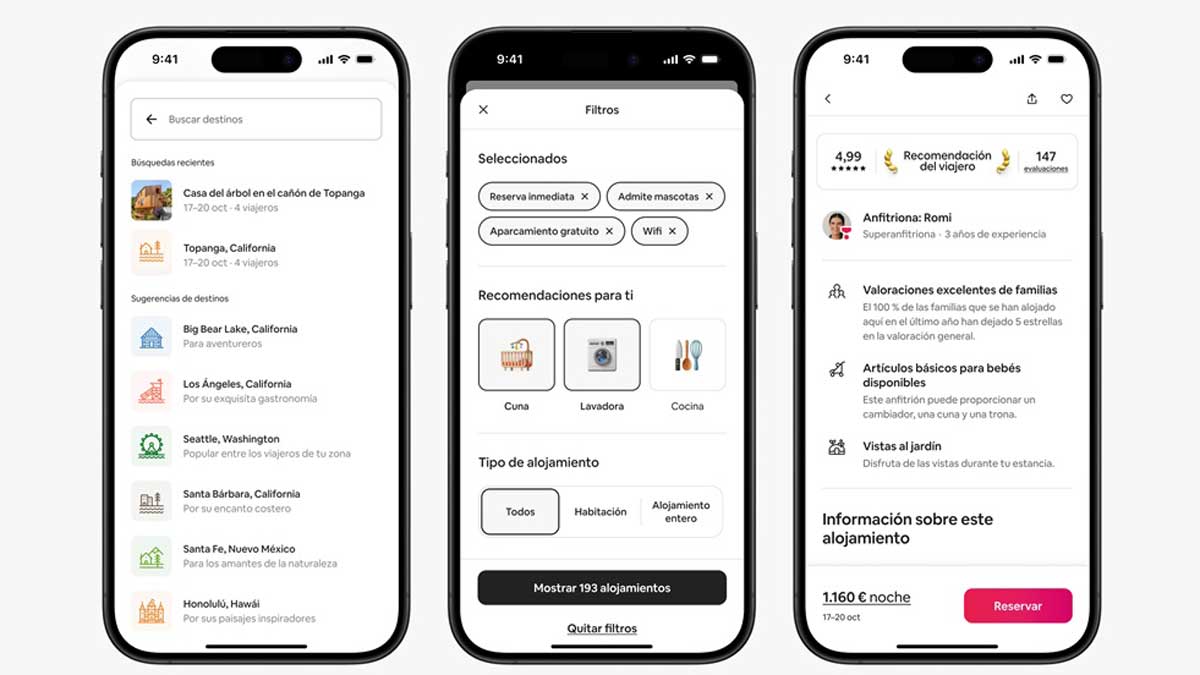 Airbnb cambia su aplicación para personalizar su uso