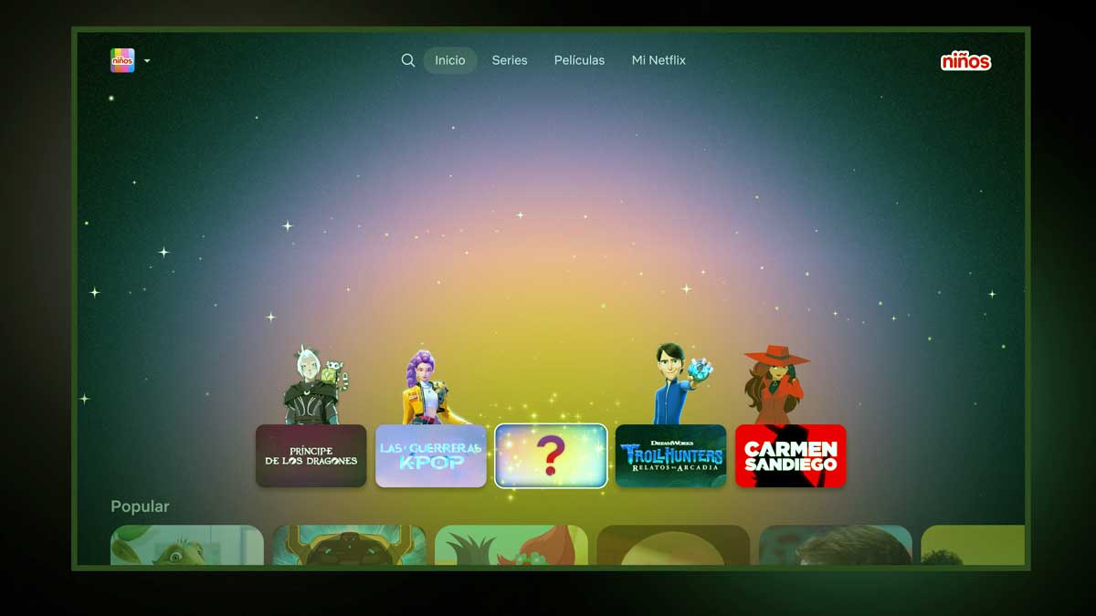 Netflix renueva la experiencia de TV para perfiles infantiles