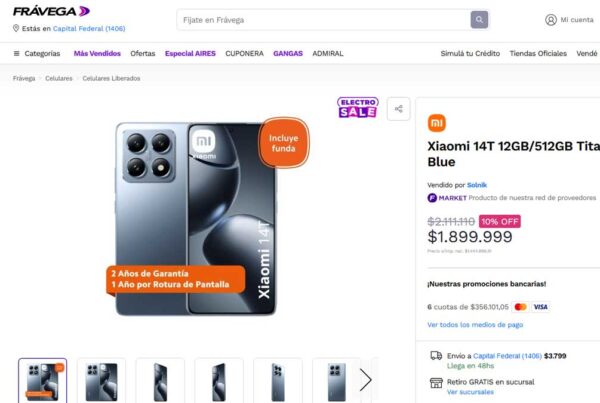 Celular arancel cero