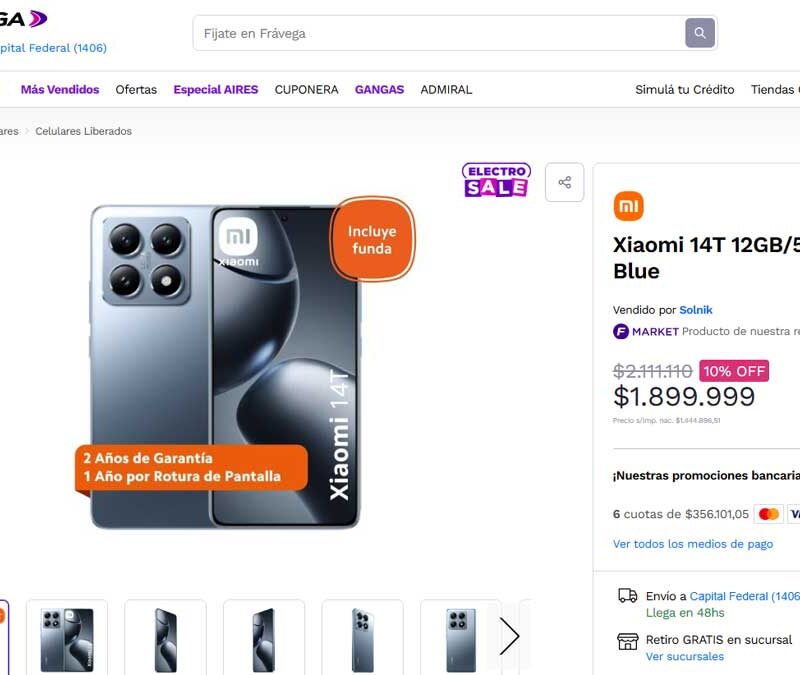 Celular arancel cero