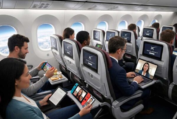Starlink en un avión