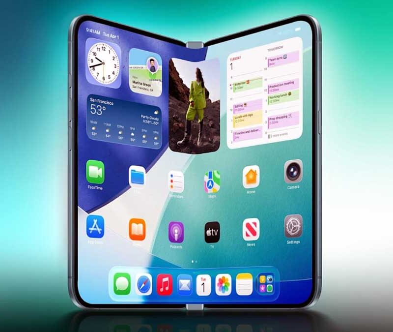 Supuesto iPhone plegable