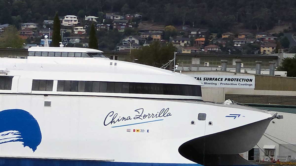 El China Zorrilla, el ferry eléctrico más grande del mundo, se prepara para viajar de Tasmania hacia Uruguay