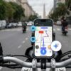 Waze en una moto