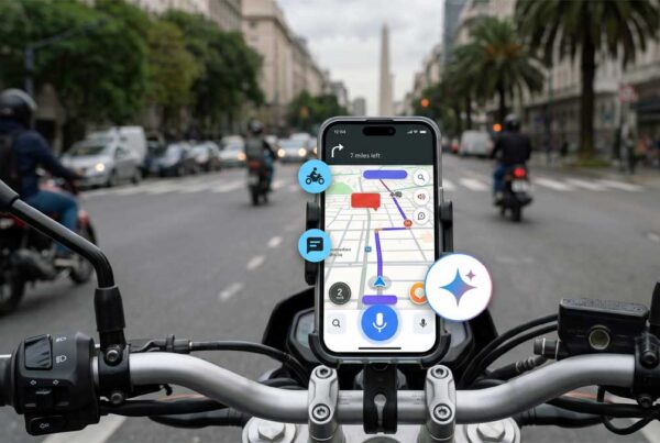 Waze en una moto
